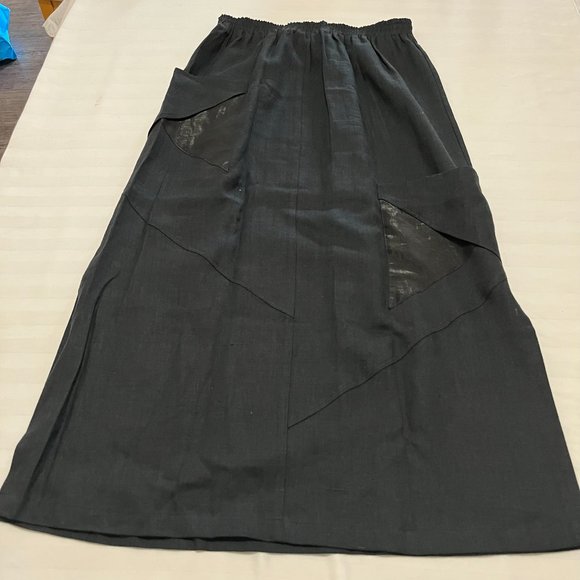 Krakerz 100% Linen Maxi Skirt Size L - Picture 2 of 11
